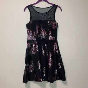 Trixxi Black Floral Dress